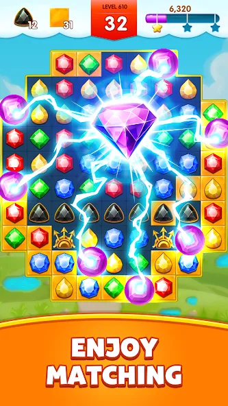 Скачать взлом Jewels Legend — Match 3 Puzzle (Джуэл Легенд)  [МОД Бесконечные деньги] — полная версия apk на Андроид screen 3