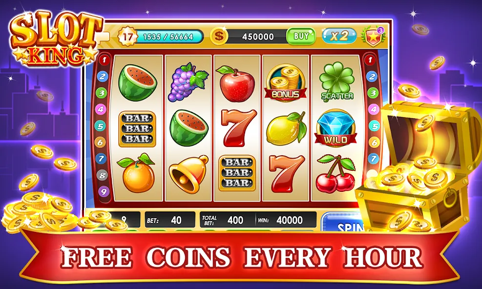 Взломанная Slots Machines — Vegas Casino  [МОД Много монет] — полная версия apk на Андроид screen 1