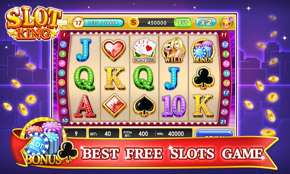 Взломанная Slots Machines — Vegas Casino  [МОД Много монет] — полная версия apk на Андроид screen 3