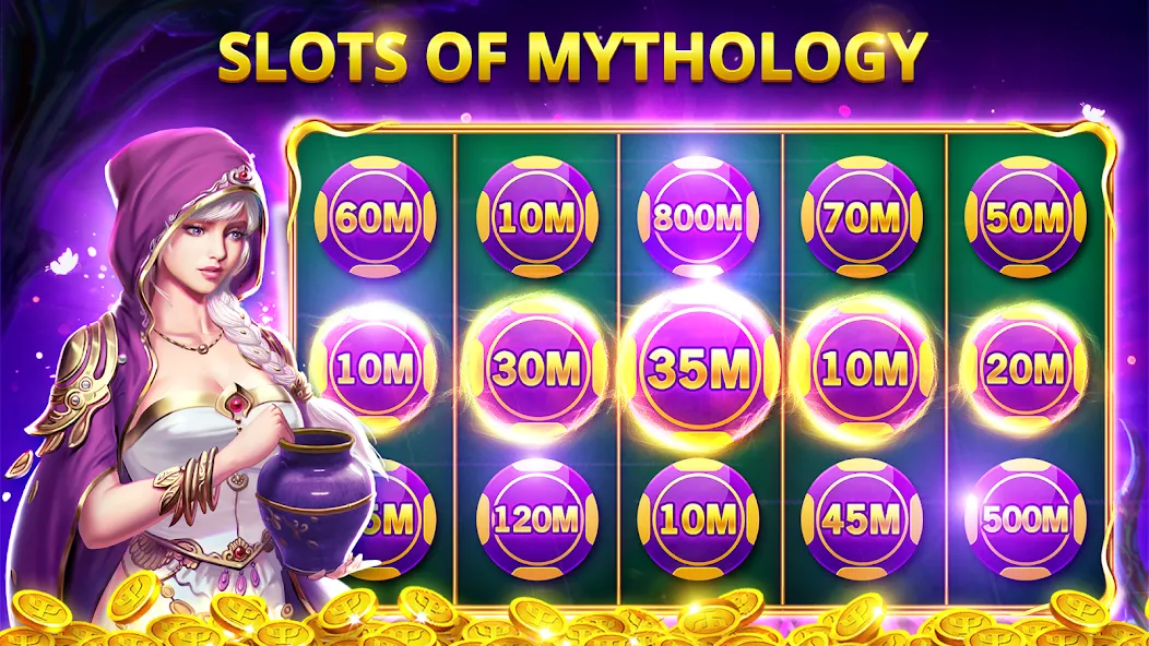 Взломанная Slots Myth — Slot Machines  [МОД Много денег] — полная версия apk на Андроид screen 2