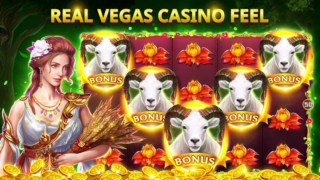 Взломанная Slots Myth — Slot Machines  [МОД Много денег] — полная версия apk на Андроид screen 4