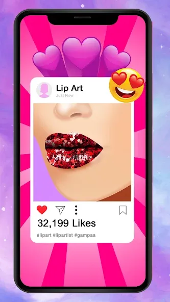 Скачать взлом Lip Art Makeup Beauty Game  [МОД Все открыто] — стабильная версия apk на Андроид screen 2