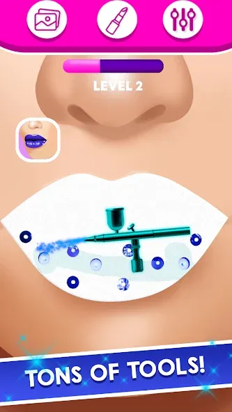 Скачать взлом Lip Art Makeup Beauty Game  [МОД Все открыто] — стабильная версия apk на Андроид screen 4