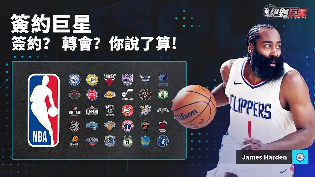 Скачать взломанную NBA絕對巨星  [МОД Меню] — последняя версия apk на Андроид screen 2