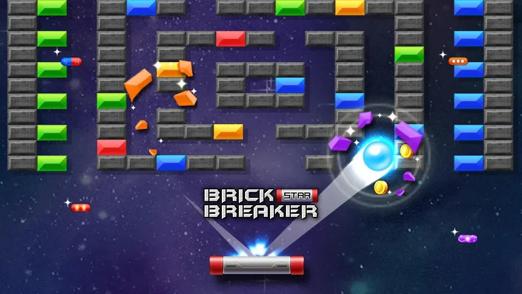 Скачать взлом Brick Breaker Star: Space King  [МОД Много денег] — последняя версия apk на Андроид screen 3