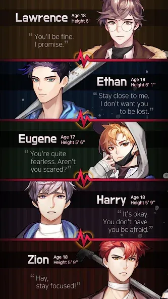 Взломанная Dangerous Fellows:Otome Dating  [МОД Бесконечные деньги] — полная версия apk на Андроид screen 3