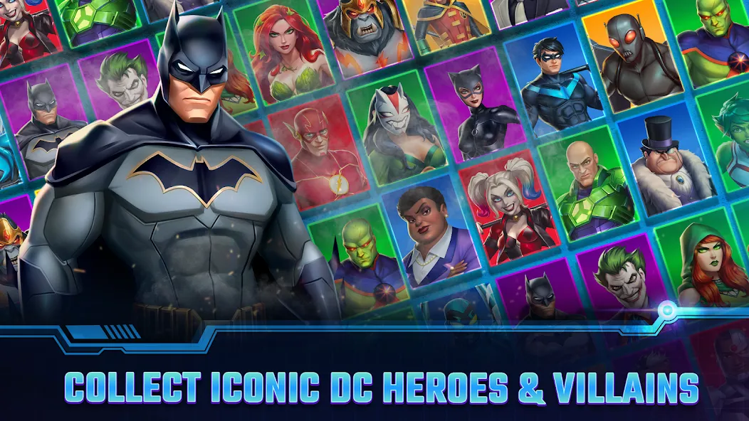 Скачать взломанную DC Heroes & Villains: Match 3  [МОД Бесконечные монеты] — стабильная версия apk на Андроид screen 1