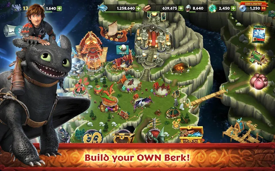 Взломанная Dragons: Rise of Berk (Драгонс)  [МОД Много монет] — полная версия apk на Андроид screen 1