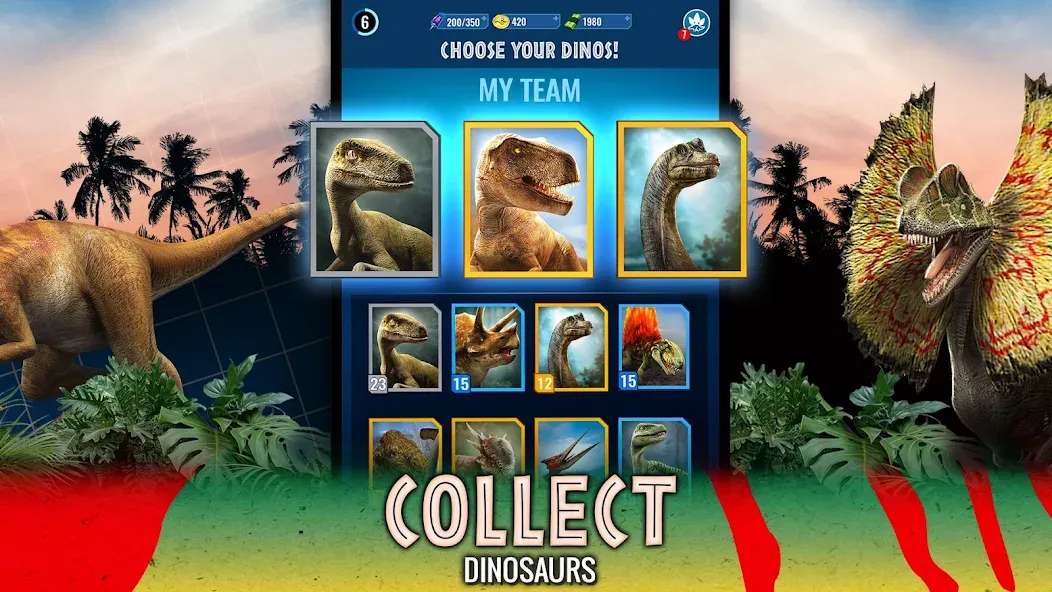 Взломанная Jurassic World Alive (Джурассик Ворлд)  [МОД Много денег] — последняя версия apk на Андроид screen 4