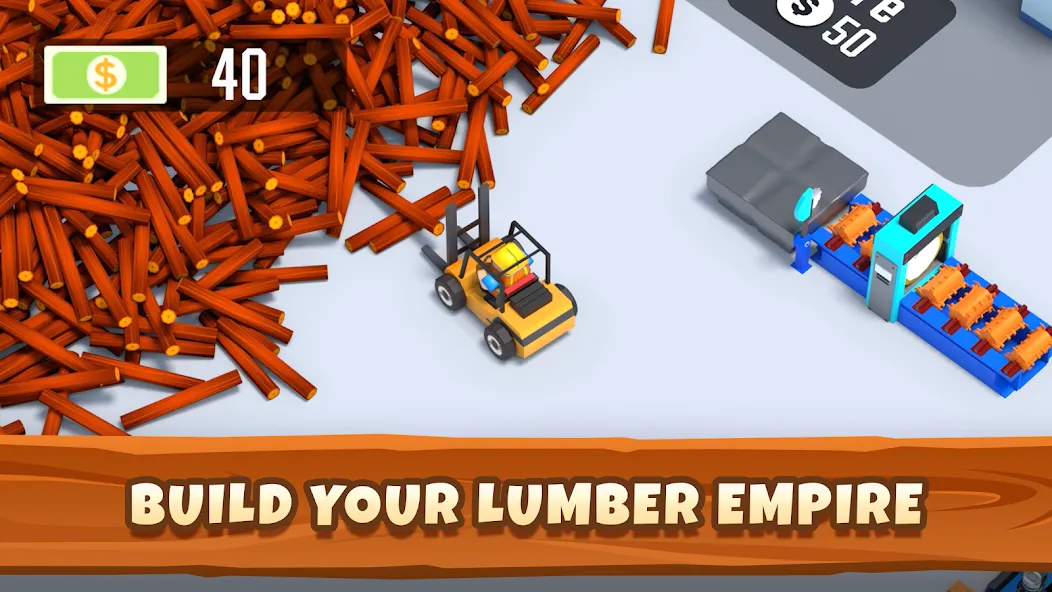 Взлом Idle Lumber — Bedrijfs Magnate (Айдл Ламбер)  [МОД Много монет] — полная версия apk на Андроид screen 3