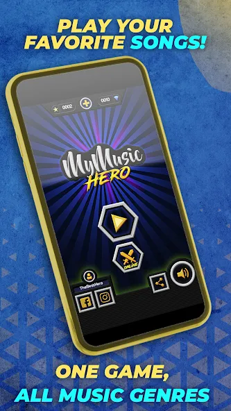 Скачать взлом Guitar Hero Mobile: Music Game (Гитар Хиро Мобайл)  [МОД Unlimited Money] — последняя версия apk на Андроид screen 1