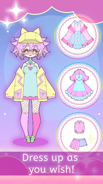 Скачать взломанную Moon's Closet dress up game  [МОД Бесконечные деньги] — стабильная версия apk на Андроид screen 2