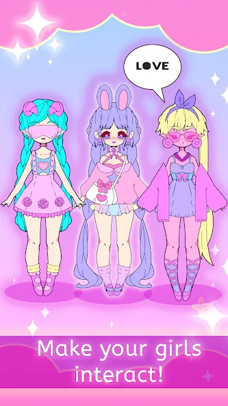 Скачать взломанную Moon's Closet dress up game  [МОД Бесконечные деньги] — стабильная версия apk на Андроид screen 5