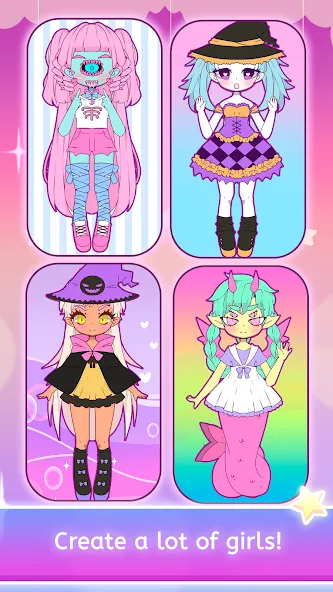 Взлом Mimistar dress up chibi doll (Министар)  [МОД Много денег] — последняя версия apk на Андроид screen 4