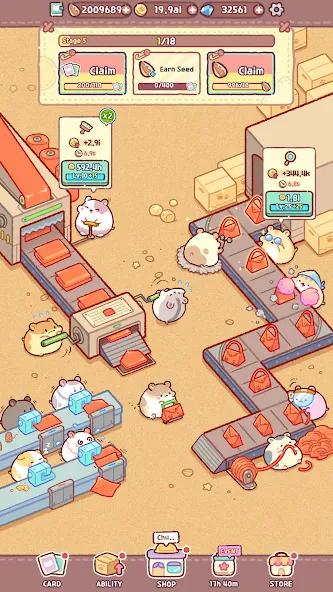 Скачать взломанную Hamster Bag Factory : Tycoon (Хэмстер сумка фабрика)  [МОД Много денег] — полная версия apk на Андроид screen 5