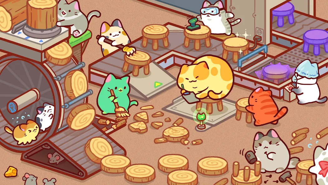 Взломанная Kitty Cat Tycoon (Китти Кэт Тайкун)  [МОД Много денег] — полная версия apk на Андроид screen 1