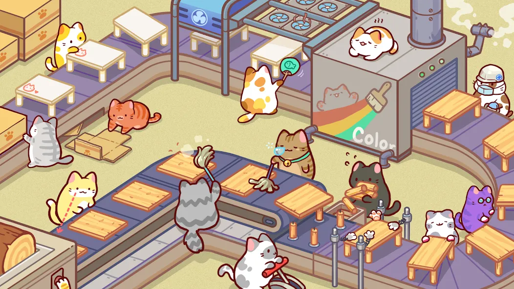 Взломанная Kitty Cat Tycoon (Китти Кэт Тайкун)  [МОД Много денег] — полная версия apk на Андроид screen 4