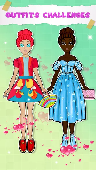 Скачать взлом Paper Doll Dress up Games  [МОД Меню] — стабильная версия apk на Андроид screen 3