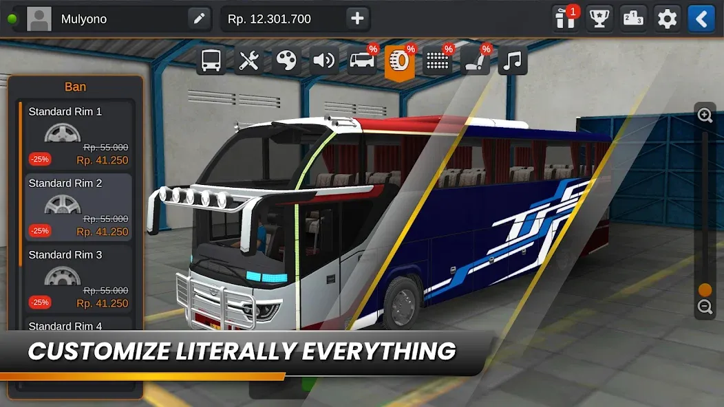 Скачать взломанную Bus Simulator Indonesia (Бус Симулятор Индонезия)  [МОД Много монет] — полная версия apk на Андроид screen 3