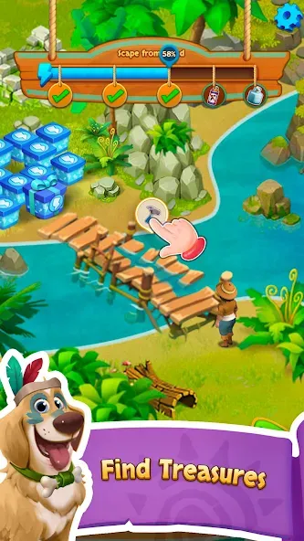 Скачать взломанную Island Adventure Jungle  Blast (Марбл Пазл)  [МОД Unlimited Money] — полная версия apk на Андроид screen 3