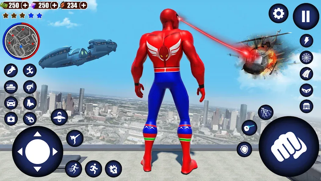 Скачать взлом Flying Superhero Robot Games (Флайинг Супергерой Робот Игры)  [МОД Unlocked] — полная версия apk на Андроид screen 3