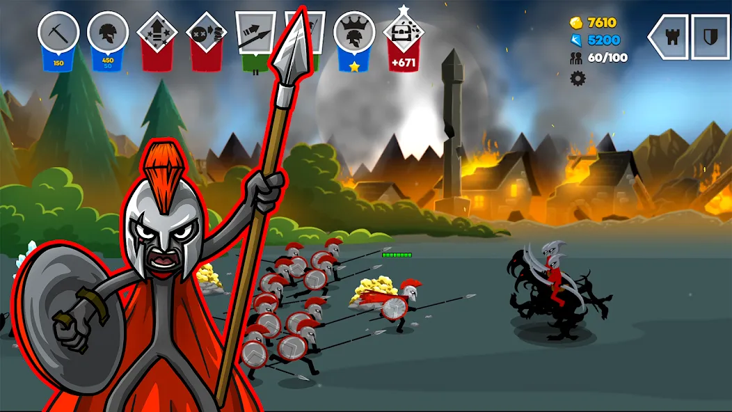 Взломанная Stick War: Saga (Стик Вар 3)  [МОД Много монет] — полная версия apk на Андроид screen 3