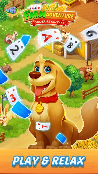 Скачать взломанную Solitaire Farm Adventure (Солитер)  [МОД Много монет] — стабильная версия apk на Андроид screen 1