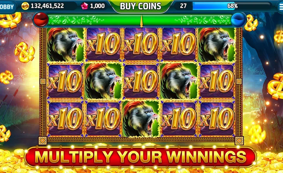 Скачать взломанную Ape Slots: Vegas Casino Deluxe  [МОД Unlimited Money] — стабильная версия apk на Андроид screen 4