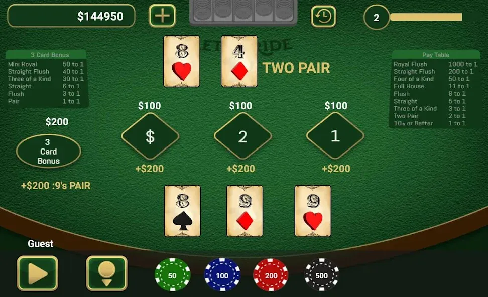 Взлом Let It Ride Poker  [МОД Бесконечные монеты] — последняя версия apk на Андроид screen 2