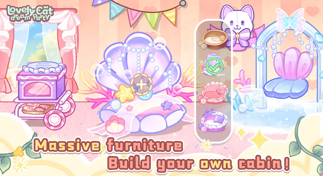 Скачать взломанную Lovely cat dream party (Лавли кэт дрим пати)  [МОД Mega Pack] — стабильная версия apk на Андроид screen 3