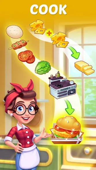 Скачать взлом Merge Cooking:Theme Restaurant  [МОД Menu] — последняя версия apk на Андроид screen 4