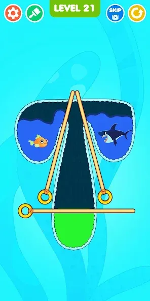 Скачать взломанную Save The Fish!  [МОД Бесконечные деньги] — полная версия apk на Андроид screen 5