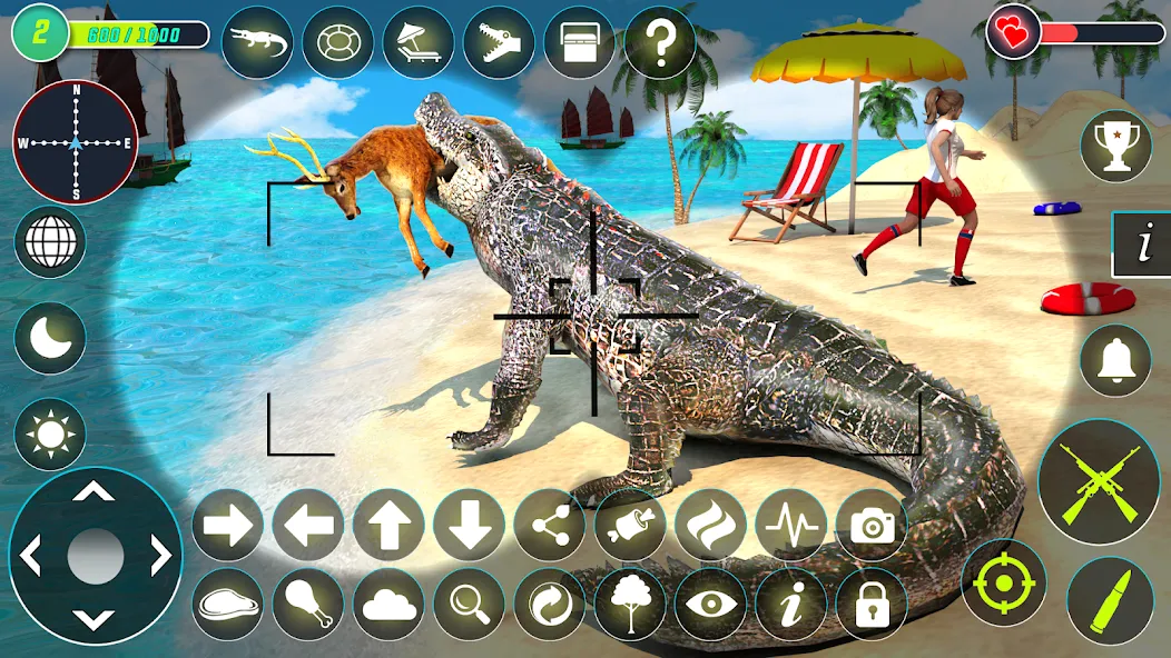 Скачать взломанную Crocodile Hunting Animal Games (Крокодил Охота Игры с животными)  [МОД Menu] — стабильная версия apk на Андроид screen 1