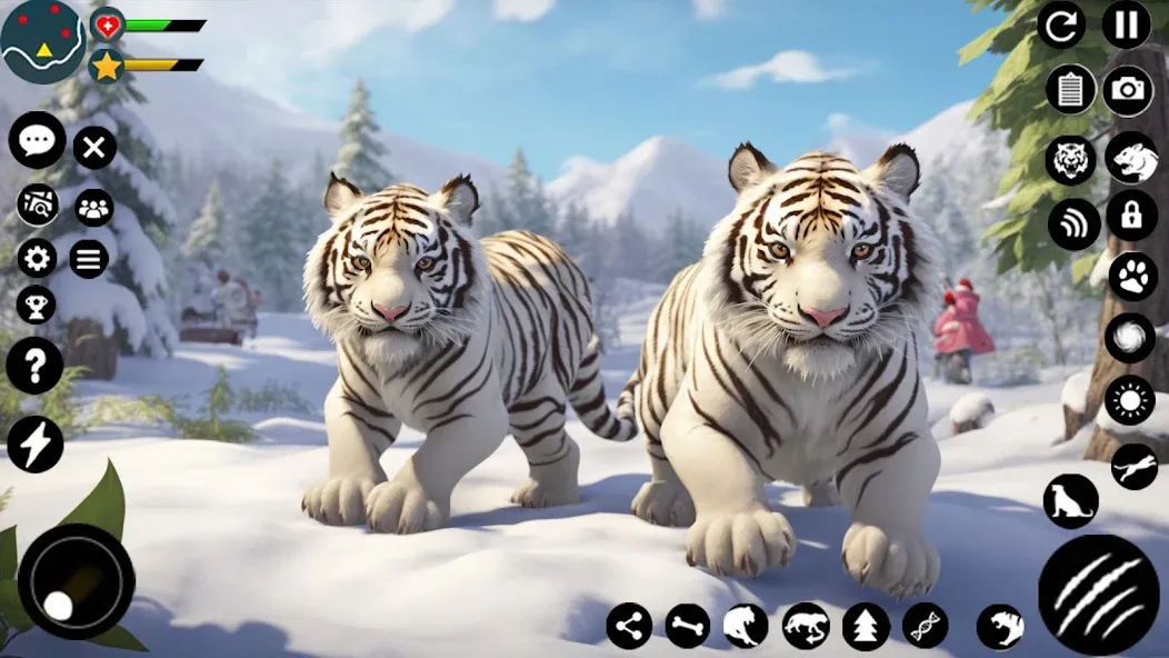 Взломанная Arctic White Tiger Family Sim  [МОД Много монет] — стабильная версия apk на Андроид screen 2