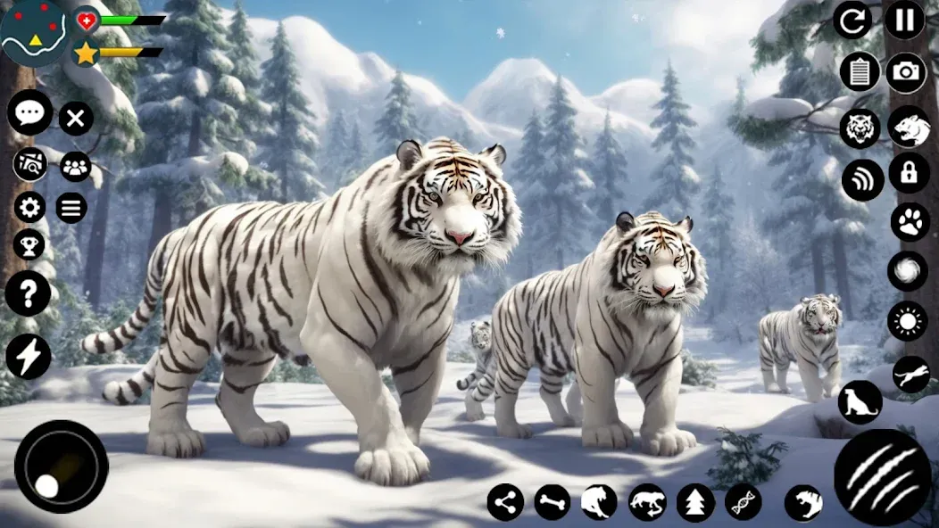 Взломанная Arctic White Tiger Family Sim  [МОД Много монет] — стабильная версия apk на Андроид screen 3