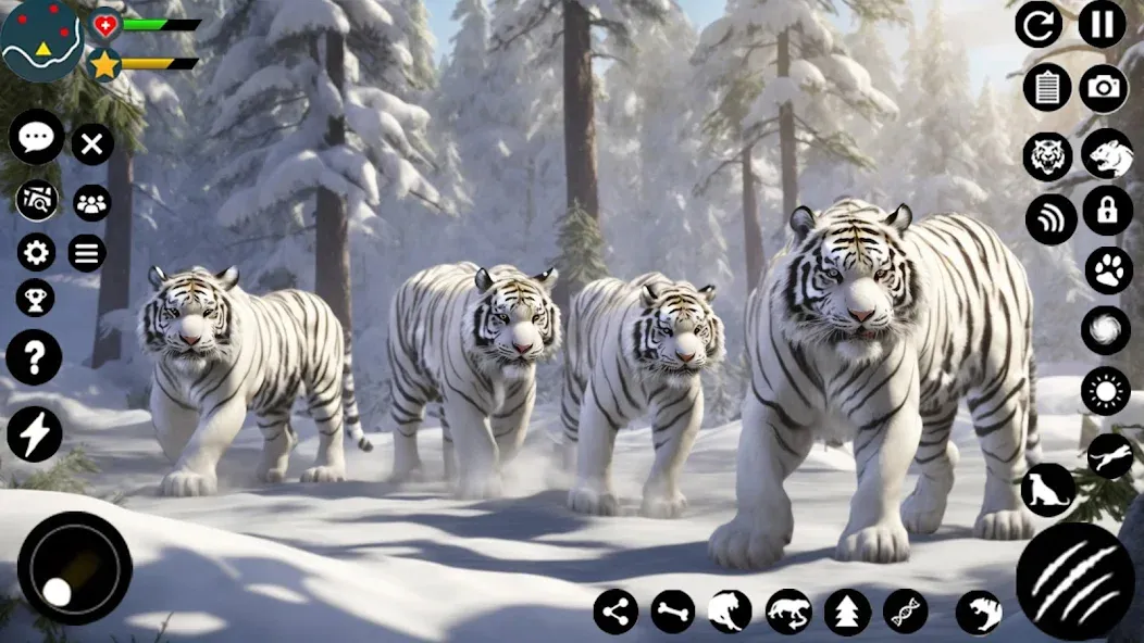 Взломанная Arctic White Tiger Family Sim  [МОД Много монет] — стабильная версия apk на Андроид screen 4