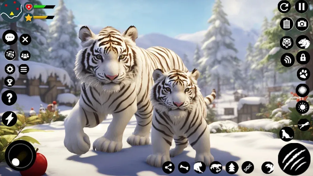 Взломанная Arctic White Tiger Family Sim  [МОД Много монет] — стабильная версия apk на Андроид screen 5