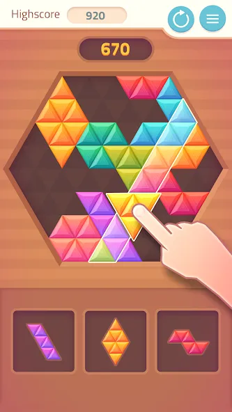 Скачать взлом Triangles & Blocks (Полиблок)  [МОД Бесконечные деньги] — полная версия apk на Андроид screen 2