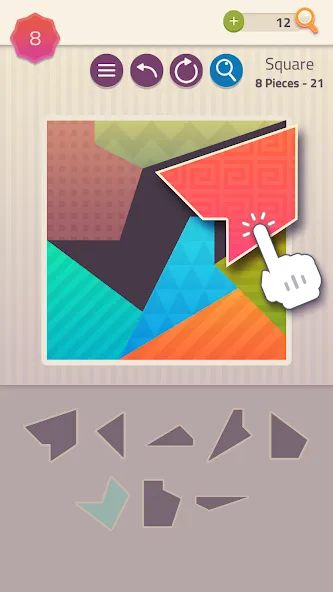 Скачать взлом Polygrams — Tangram Puzzles (Полиграммы)  [МОД Unlimited Money] — стабильная версия apk на Андроид screen 1