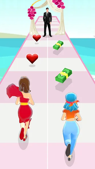 Взлом Girl Run 3D — Fun Running Game (девушка бежит)  [МОД Меню] — последняя версия apk на Андроид screen 2