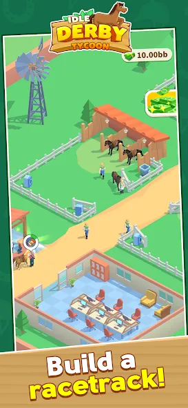 Скачать взлом Idle Derby Tycoon (Айдл Дерби Тайкун)  [МОД Много денег] — последняя версия apk на Андроид screen 1