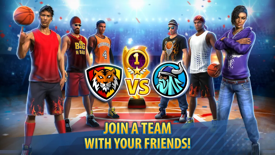 Взломанная Basketball Stars: Multiplayer (Баскетбол Старс)  [МОД Unlocked] — стабильная версия apk на Андроид screen 1