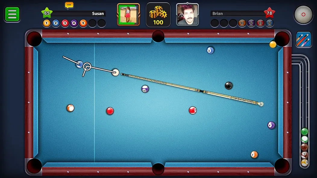 Взломанная 8 Ball Pool (Шаровый Бильярд)  [МОД Unlimited Money] — стабильная версия apk на Андроид screen 1