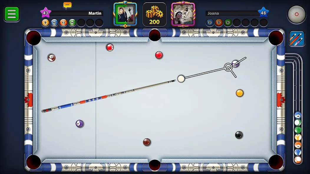 Взломанная 8 Ball Pool (Шаровый Бильярд)  [МОД Unlimited Money] — стабильная версия apk на Андроид screen 3