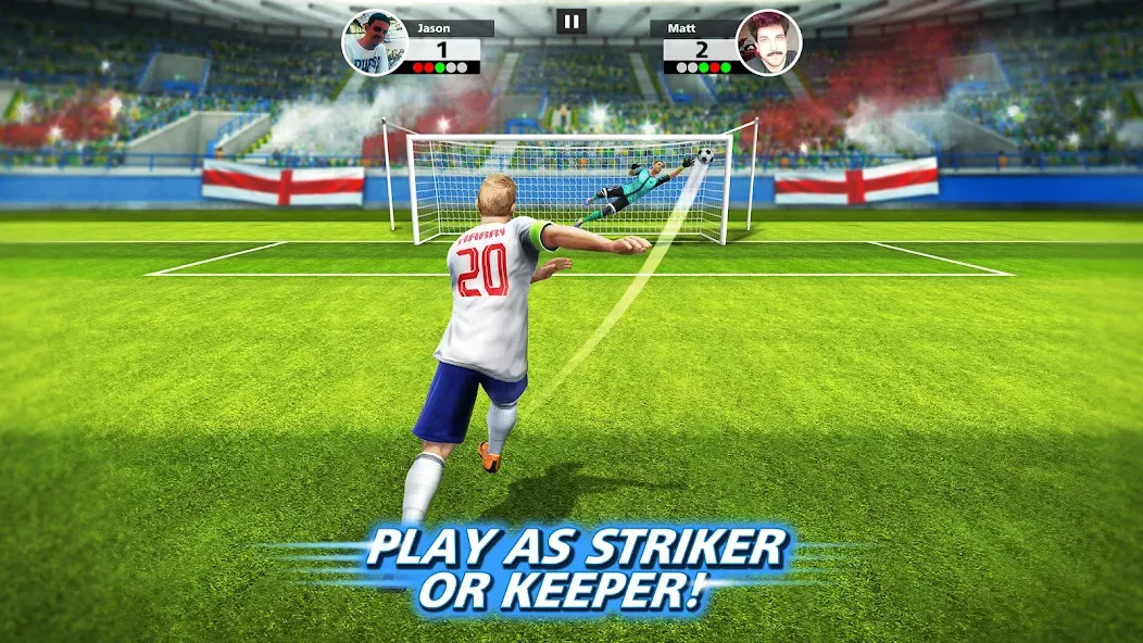 Взломанная Football Strike: Online Soccer (Футбольный забастовка)  [МОД Много денег] — последняя версия apk на Андроид screen 1