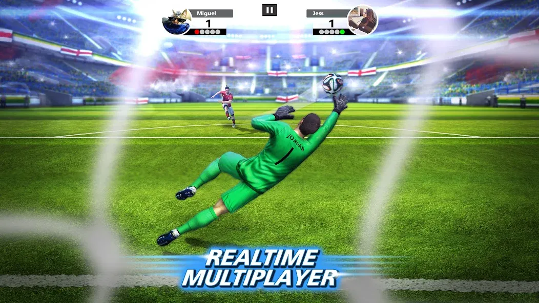 Взломанная Football Strike: Online Soccer (Футбольный забастовка)  [МОД Много денег] — последняя версия apk на Андроид screen 2