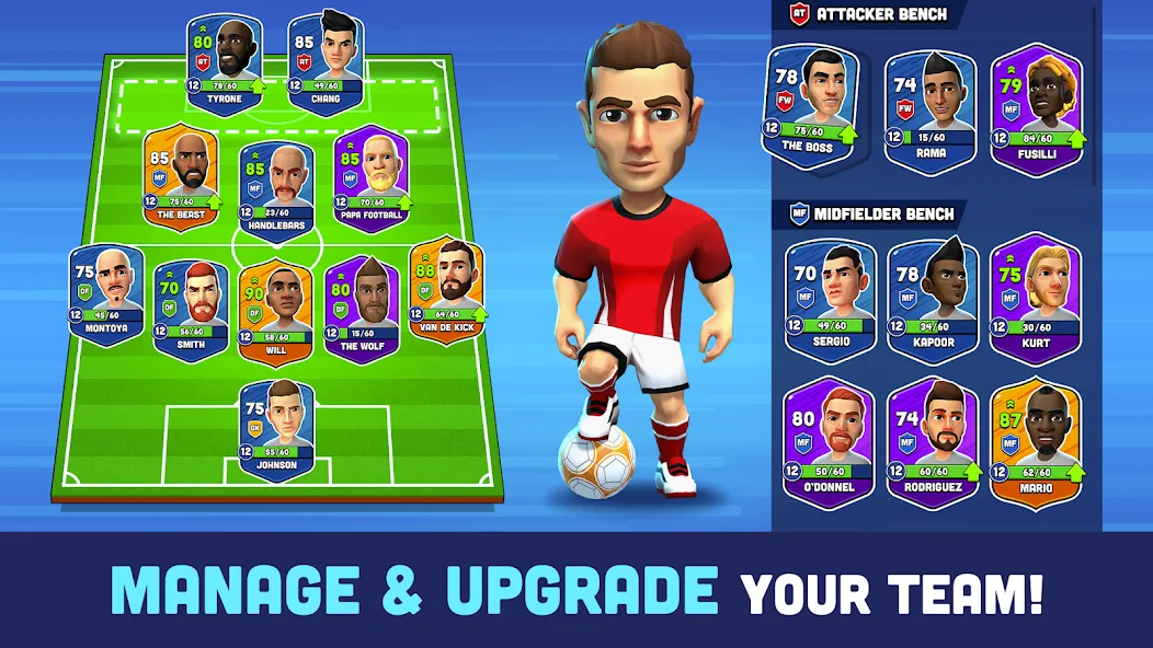 Взломанная Mini Football — Mobile Soccer (Мини Футбол)  [МОД Mega Pack] — последняя версия apk на Андроид screen 4