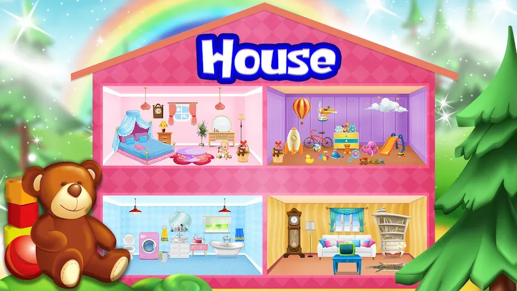 Скачать взлом Girl Doll House Design & Clean  [МОД Меню] — последняя версия apk на Андроид screen 1