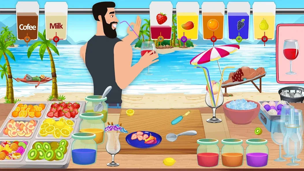 Взлом Boba cocktail:DIY recipe games  [МОД Все открыто] — полная версия apk на Андроид screen 1