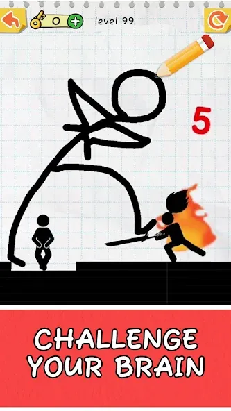 Скачать взломанную Draw 2 Save: Stickman Puzzle (Дроу 2 Сэйв)  [МОД Mega Pack] — стабильная версия apk на Андроид screen 5